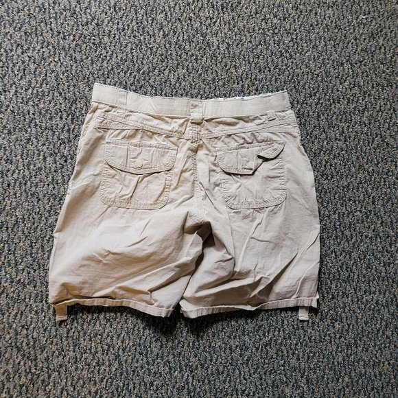 Lee Tan Khaki Drawstring Bermuda Shorts Size 8 - Picture 6 of 6